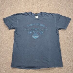 Harley-Davidson Skull T-Shirt Mens XL Black Barb's Philadelphia Biker Grunge